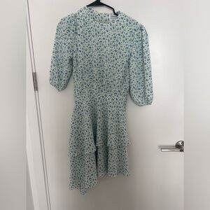 Floral high neck mini dress by Adoore